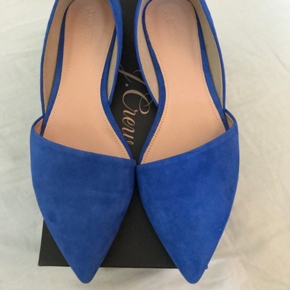 J. Crew Blue Suede Ballerina Shoes